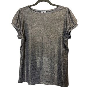 Worthington Women’s Metallic Cap Sleeve Top sz PL
